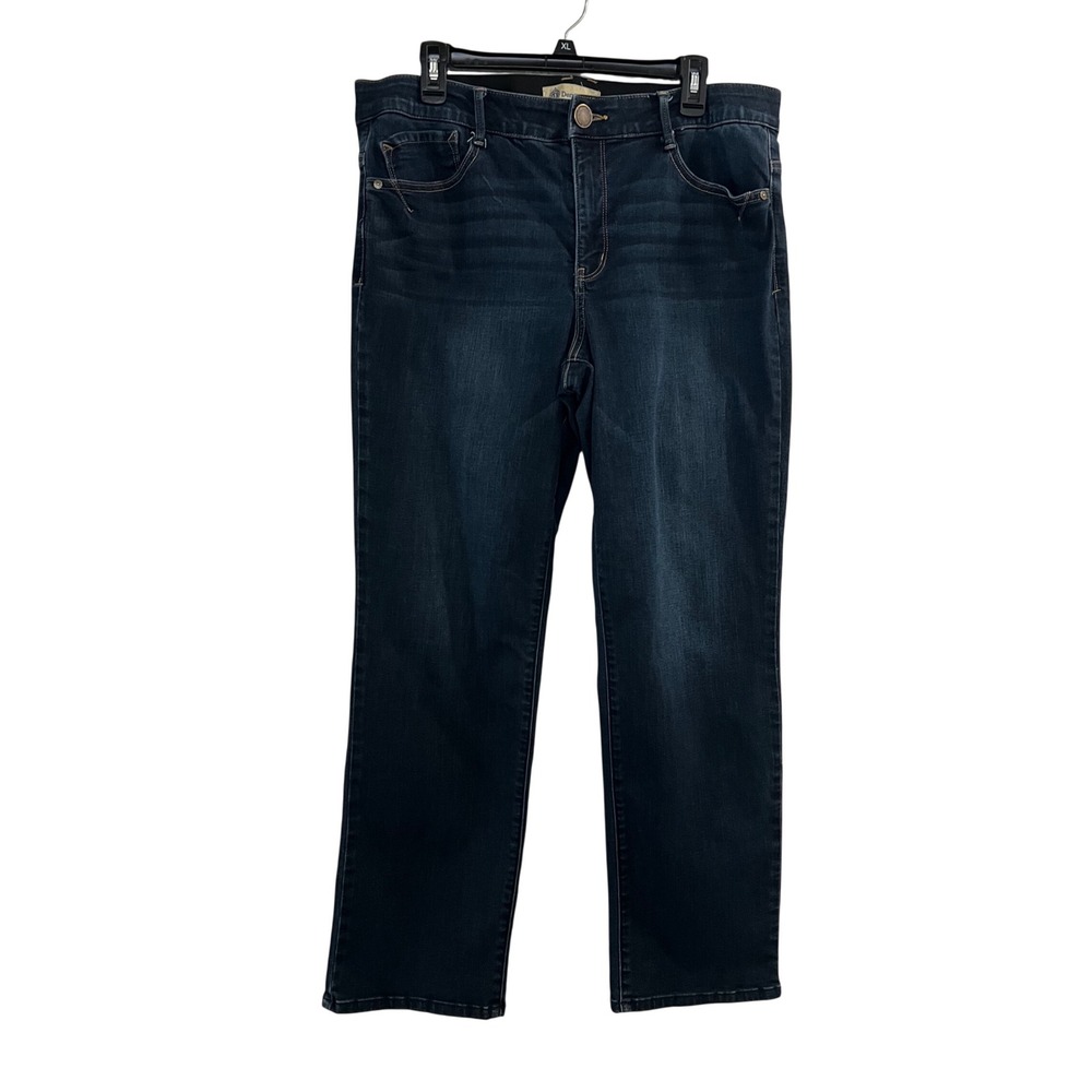 Democracy "Ab" Tech Straight Leg Jeans Dark Wash Denim Womens 16